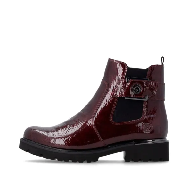RIEKER - REMONTE VEGAN damskie buty, botki, glany czerwone D8684