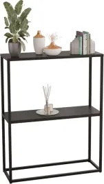konsola-metalowa-toaletka-stolik-polka-stojaca-loft-czarny-matowy-60x20h78