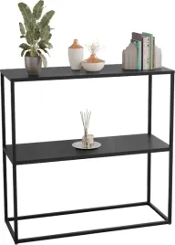 konsola-metalowa-toaletka-stolik-polka-stojaca-loft-czarny-matowy-80x30h78