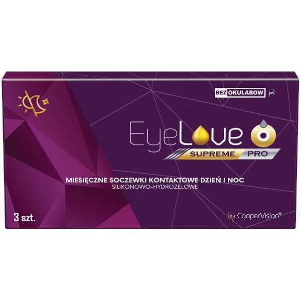 Soczewki miesięczne EyeLove Supreme Pro 3 szt. moc -4,00 BC 8,6