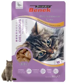 super-benek-saszetki-dla-kota-wybrednego-kaczka-w-sosie-100g
