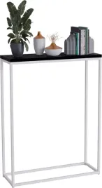 nowoczesna-konsola-przedpokoj-loft-waska-60x20h80-biala-czarny-minipearl