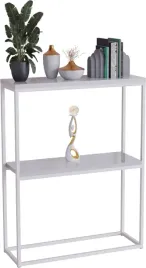 konsola-podwojna-z-polka-przedpokoj-loft-60x20h80-biala-blat-bialy-polysk