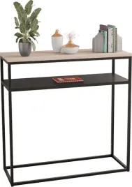 nowoczesna-konsola-podwojna-przedpokoj-loft-80x30x80-czarna-blat-dab-sonoma