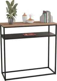 nowoczesna-konsola-podwojna-przedpokoj-loft-80x30x80-czarna-dab-lancelot