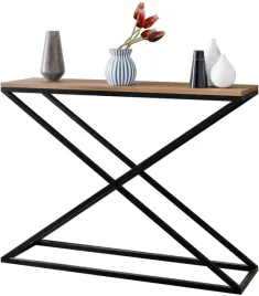 konsola-x-metalowa-toaletka-stolik-polka-stojaca-loft-czarny-matowy-110x30