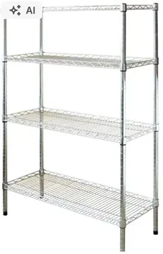 Regał magazynowy gastronomiczny CHROMOWANY 4-półkowy 120x45x180 cm Szron