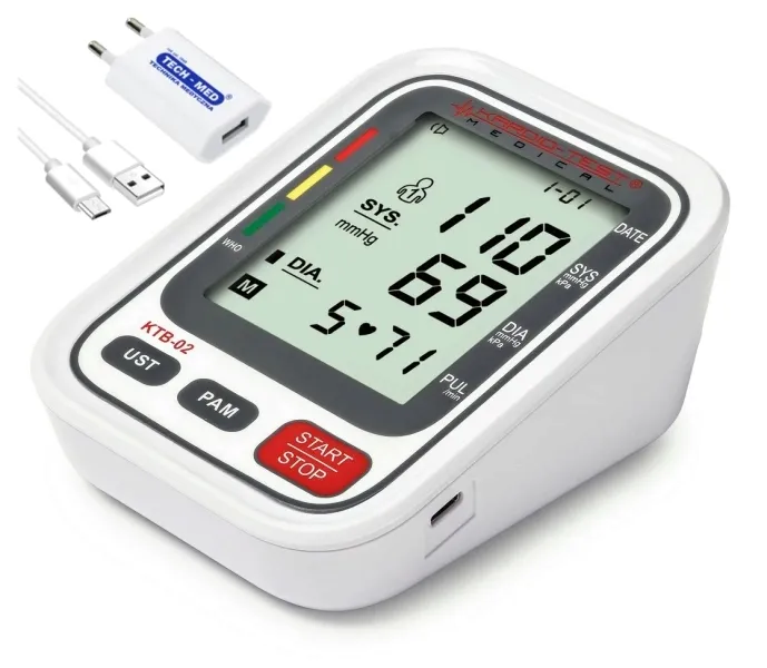 Ciśnieniomierz naramienny KARDIO-TEST MEDICAL KTB-02 z zasilaczem USB-C