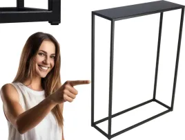 konsola-metalowa-toaletka-stolik-polka-stojaca-loft-czarny-matowy-60x20h78