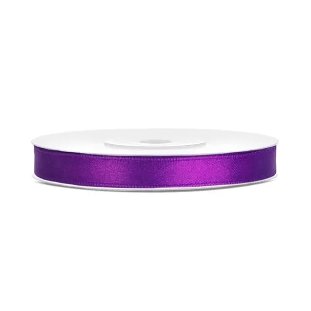 Wstążka satynowa 6 mm x 25 m Purpurowa
