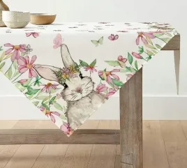 obrus-wielkanocny-krolik-kwiaty-85-x-85-cm-bialy-rozowy