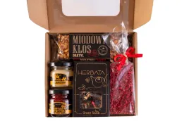 zestaw-prezentowy-herbata-miod-konfitura-malinowa-czekolada-baton-miodowy