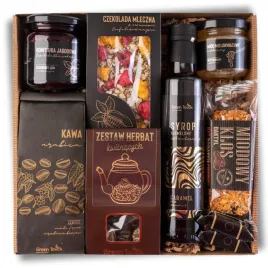 zestaw-kosz-prezentowy-herbata-kawa-miod-syrop-czekolada-konfitura-premium