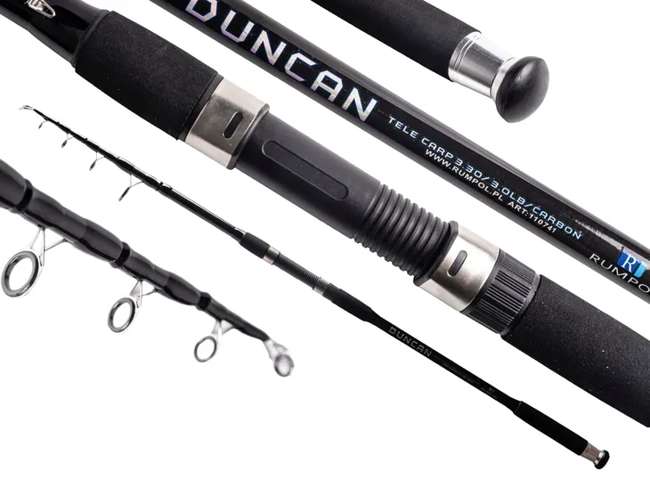 WĘDKA DUNCAN TELESKOPOWA CARBON 3.9M 3.0 LBS KARPIOWA 110769