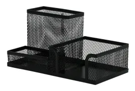 przybornik-na-biurko-metalowy-czarny-3-komory-organizer