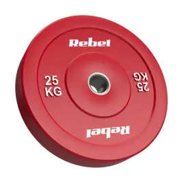 obciazenie-olimpijskie-gumowane-bumper-premium-25kg-51mm-rebel