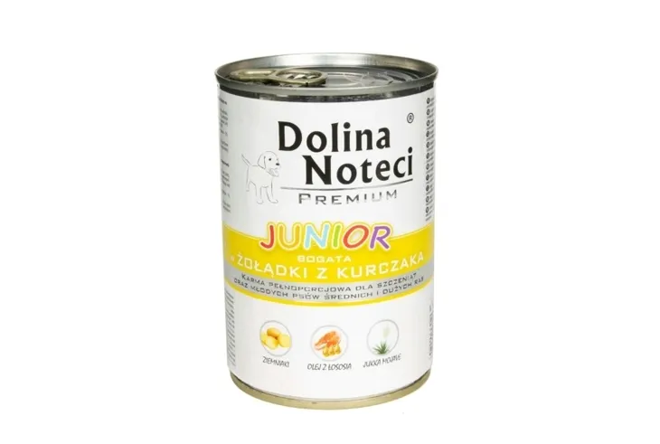 Dolina Noteci Puszka Premium Junior Żołądki Mokra Karma Dla Psa 400g