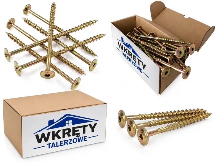 WKRĘTY CIESIELSKIE 8x360 WKRĘT torx TALERZOWE 50SZT + BIT