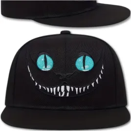 czapka-damska-meska-czarna-z-daszkiem-uniwersalna-snapback-z-kotem-fullcap