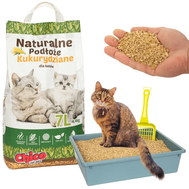 Chico Corn Cat Żwirek Kukurydziany Podłoże Dla Kota 7L