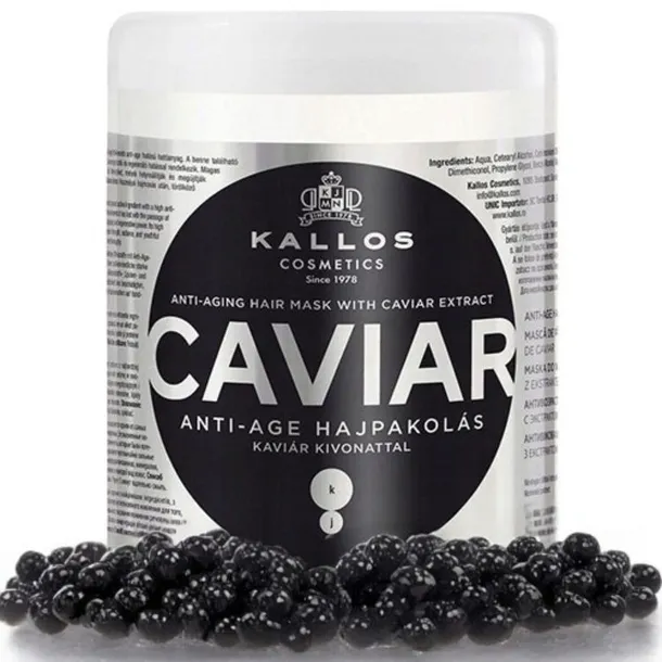 KALLOS CAVIAR MASKA REGENERUJĄCA DO WŁOSÓW ZNISZCZONYCH KAWIOR 1000 ML 1 L