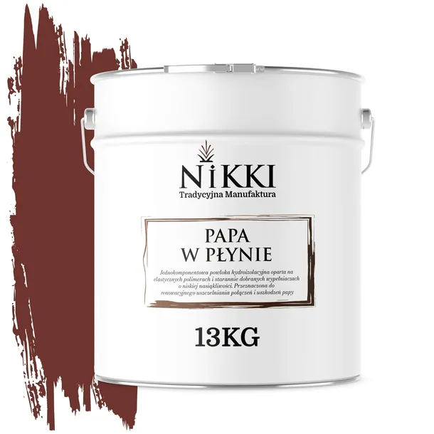 USZCZELNIACZ DO DACHU W PŁYNIE 13KG PAPA NAPRAWCZA HYDROIZOLACJA WIŚNIOWA