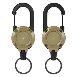 kolowrotek-na-identyfikator-brelok-zwijany-khaki-metalowy-zestaw-2-szt