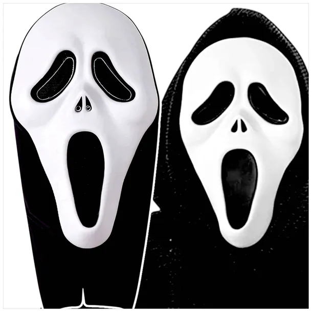 MASKA DUCH KRZYK KAPTUR HALLOWEEN STRASZNY FILM PRZEBRANIE NA I MPREZĘ