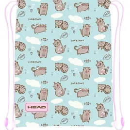 worek-na-obuwie-head-meow-plecak-sznurkowy-kotek-pusheen