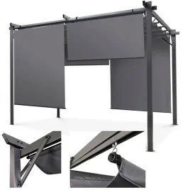 pergola-tarasowa-zadaszenie-altana-sprint-plus-3x3-antracyt-pawilon-rolety