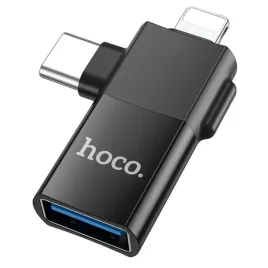 hoco-adapter-otg-typ-c-meski-lightning-meski-do-usb-a-zenski-2w1-ua