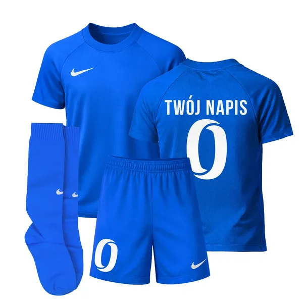Strój Piłkarski NIKE dla dzieci z getrami TWÓJ NADRUK Imię Numer 116-122