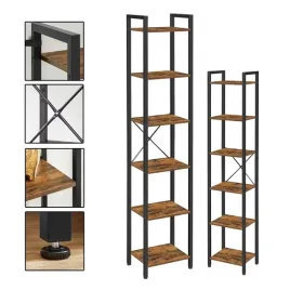 regal-na-ksiazki-waski-6-polek-stojacy-biurowy-40-x-1875-x-30-vintage-loft