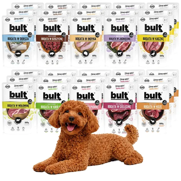 BULT mokra karma dla psa mix 10 smaków saszetka 30x500g Pełnoporcjowa