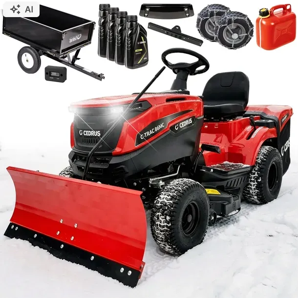 Traktor Kosiarka z Koszem Cedrus C-TRAC-86MC Manual MAX 12KM Pług Przyczepa