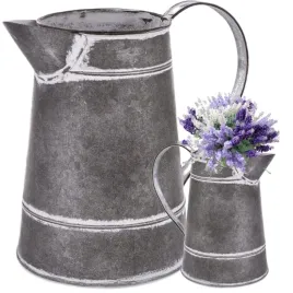 konewka-dekoracyjna-oslonka-do-kwiatow-retro-szara-metalowa-22-cm