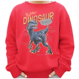 bluza-dziecieca-dinozaur-z-nadrukiem-czerwona-128