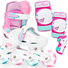 zestaw-raven-rolki-loret-glitter-30-33-ochraniacze-verba-mint-pink-s