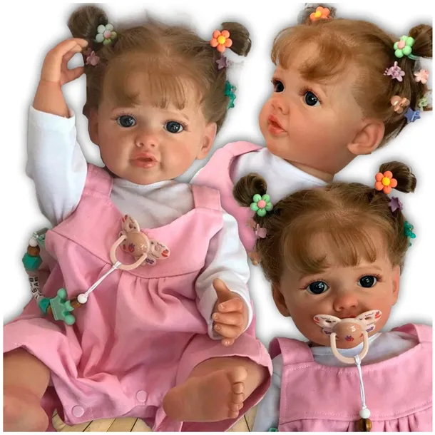 LALKA REBORN JAK ŻYWA BOBAS DZIEWCZYNKA DUŻA 55 cm jak prawdziwa