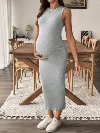 shein-szara-sukienka-ciazowa-bez-rekawow-s06-xxl