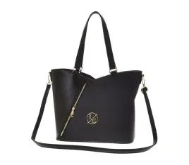 laura-biaggi-torebka-shopper-zamek-czarny-groszek-mat-blysk-s18123