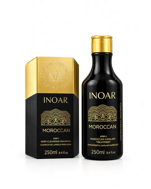 Inoar Moroccan Keratin 2 x 250 ml Keratyna + Szampon