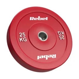 obciazenie-olimpijskie-gumowane-bumper-premium-25kg-51mm-rebel