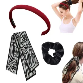 opaski-do-wlosow-damskie-zestaw-scrunchie-haarreifen-pasek-zebra-braz