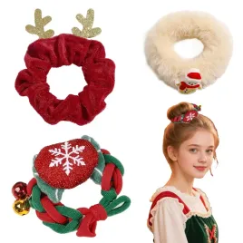 gumki-do-wlosow-scrunchie-swiateczne-z-dzwoneczkami-i-rogami-renifera-3-szt