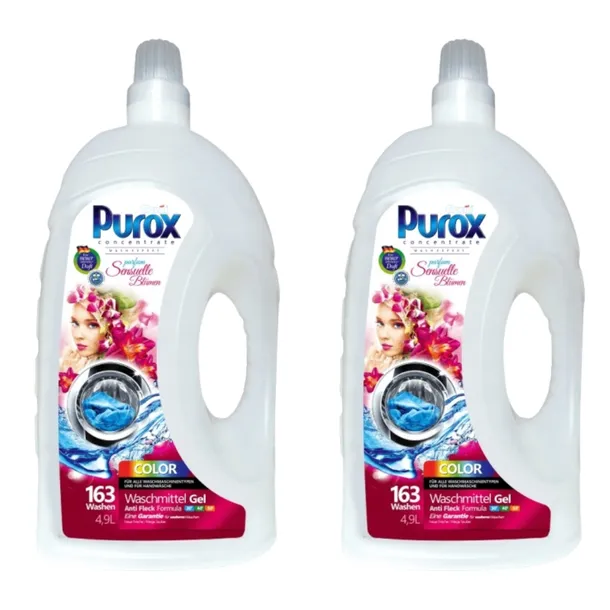 PUROX Żel do prania Color 4,9L HDPE 163 prania 2x
