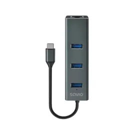 savio-ak-57-hub-usb-c-3x-usb-3-1-z-rj-45-aluminiowy