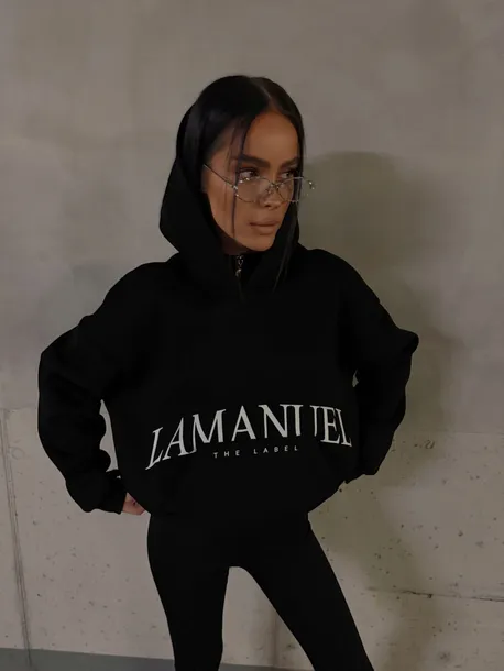 BLUZA DAMSKA LAMANUEL POCKET CZARNA