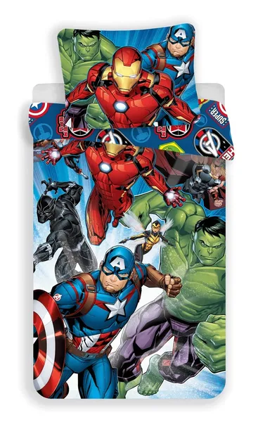 POŚCIEL 140x200 MARVEL IRON MAN KAPITAN AMERYKA HULK THOR AVENGERS