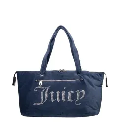 juicy-couture-granatowa-welurowa-torba-weekendowo-podrozna